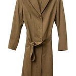 Classiques Entier  Nordstrom‎ Wool Lightweight LengthTrench Coat Dress Tan Size 6 Photo 0