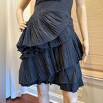 Max and Cleo Black Pleated Mini Cocktail Dress Photo 1