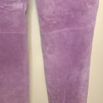 Vintage Jou Jou Skins Y2K/90s‎ Suede Leather Straight Leg Pants Size 11/12 Purple Photo 6