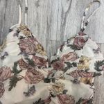 Mable Floral Print Ruched Bodycon Dress Spaghetti Strap Midi Slit Photo 3