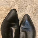 Zodiac  Heeled Cowboy Boots Size 7.5 Black Leather Womens Scallop Top Pointed Toe Photo 7