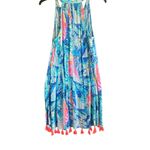 Lilly Pulitzer Roxi Sparkling Blue Hey Bay Bay Sailboat Tassel Dress. Size Med Photo 6