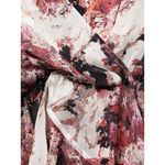 IRO  Red Black Floral Bell Sleeve V-Neck Viscose Blouse Size 44 / Large 12 Photo 5