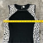 Divided Black Leopard Print Mini Dress With Chain Accent Cotton Blend Size S Photo 9