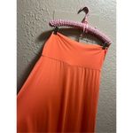 LuLaRoe Orange High-Low Cut Skirt Woman’s Size Large -Snag Photo 8