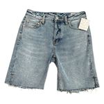 Free People NWT  We The Free‎ Avery Bermuda Denim Jean Short Size 25 Pacific Blue Photo 4