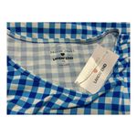 Draper James x Lands End Gingham Swim Rash Guard Shirt White Blue WOMENS SIZE XL Photo 3