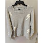 Rails  Perci Gray White Women's Soft Lightning Pullover Sweater Size Medium Photo 1