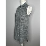 ONIA  Kaylee Button Front Shirt Dress Small Black White Gingham Plaid Mini Casual Photo 3