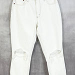 Abercrombie & Fitch Abercrombie High Rise Mom Jeans Womens 29 8S Distressed Raw Indie Sleaze Y2K Photo 0