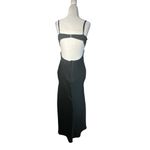 Bardot  Sabina Midi Dress in Black 12 Womens Satin Cocktail Party Photo 5