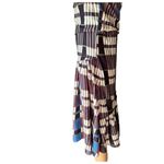 Boutique Penelope drop waist long sleeved button print dress purple, white, blue size XS Photo 15