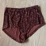 Sequin Women's Shorts Brown Size M Photo 0