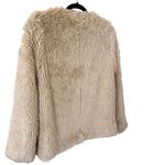 Reformation Cream Faux Fur Jacket Photo 7