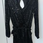 Francesca's Black Sequin Romper Photo 4