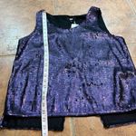 DKNY NWT  Womens Sleeveless Sequin Split-Back Top Purple Size S Photo 10