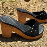 Los Angeles Apparel Platform slip on sandal slide 100% leather casual coastal hippie California Photo 0