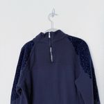 Lululemon [] Midnight Navy Blue Floral Flock Pullover Sweatshirt Thumbholes Sz 12 Photo 5