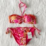 NWT Floral Bikini Set Pink Size Small Photo 0