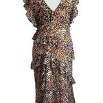 Majorelle Jasmina Leopard Midi Dress Size Large Photo 3