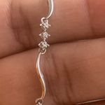10k White Gold Diamond Wave Bracelet Photo 1