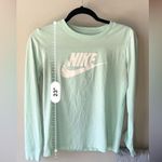 Nike Womens Sportswear Essential Cotton Logo Mint Top Size Small Photo 3