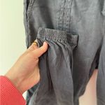 Level 99 Women's Shannon Linen Blend Elastic‎ Waist Drawstring Joggers Size XS Gray Photo 5
