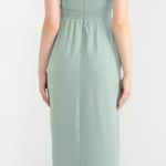 Abercrombie & Fitch  pale green slit front corset seamed midi dress. XS Photo 1