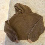 Zaful Sherpa Fleece Crop Top Teddy Sweatshirt w/Hood size 6 Photo 2
