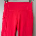 Fabletics oasis pureluxe high waisted 7/8 leggings small pop coral bright coral Photo 3