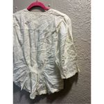 Free People  White Embroidered Blouse Woman’s Size Large Small Stain Photo 12
