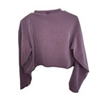Cotton Deluxe Vintage Breckenridge Colorado Cropped Henley Long Sleeve Shirt Purple Size L Photo 4