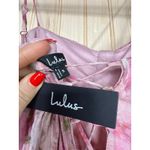 NWT Lulus Novella Pink Floral Ruffled Bustier Lace Photo 8