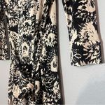 Diane Von Furstenberg  Vintage DVF Wrap Dress Silk Floral Black Cream Size 8 Photo 8