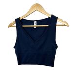 Yogalicious Navy Blue Cropped Active Sleeveless Top Size Medium Photo 0