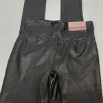 Serra Ladies Faux Leather Tight Fit Black Glossy Leggings Size S NWT Photo 0
