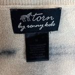 Torn By Ronny Kobo Tunic Sweater M 100% Cashmere Tie Dye Bead Embellishe… Photo 9