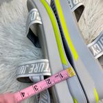 Juicy Couture  Stretch Back Printed Logo Sandals neon stripe Photo 5