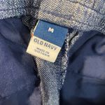 Old Navy  Pants Womens Medium Linen Chambray Blue Pull On Tapered Ankle Pockets Photo 2