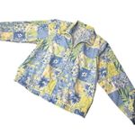 Koret Vintage 90’s Jacket Coastal Vacation Beach Print with Shoulder Pads Blue Size XL Photo 2