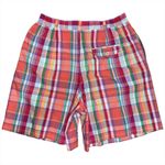 Liz Sport Vintage 90s Pink Plaid Pleated High Rise Mom Shorts Women’s 12 Cotton Photo 2