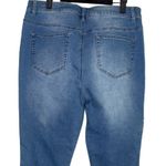 Venus Vintage Floral Rhinestone Pearl Embellished Slim Leg Mid Rise Jean 12 Blue Photo 4