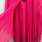 Strut & Bolt  Pleated Chiffon Cape Shift Mini Dress hot pink size S Small NWT Photo 4