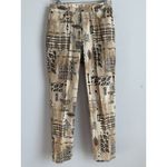 Chico's Chico’s Design Pants Women’s Size M Jeans Beige Tribal Casual Artistic‎ Western Photo 2