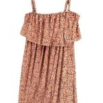 Soma Sundress Womens M Orange Geometric Ruffled Bandeau Convertible Coconut Girl Size M Photo 3