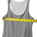 Lululemon Racerback Tank Top Womens Small Gray White Striped Athletic Yoga Gym Photo 4