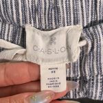 Caslon  Navy Blue/White Stripe Straight Leg Linen Blend Pants Size XSP EUC #1673 Photo 5