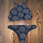 Tori Praver Black and Gold Embroidered  Bikini Photo 0