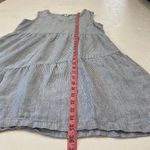 Lucky Brand 100% Linen Blue Striped Sleeveless Dress Size M Photo 4