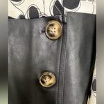 Gracia Black and White Animal Print Wrap Faux Leather Womans Top Size Large Photo 13